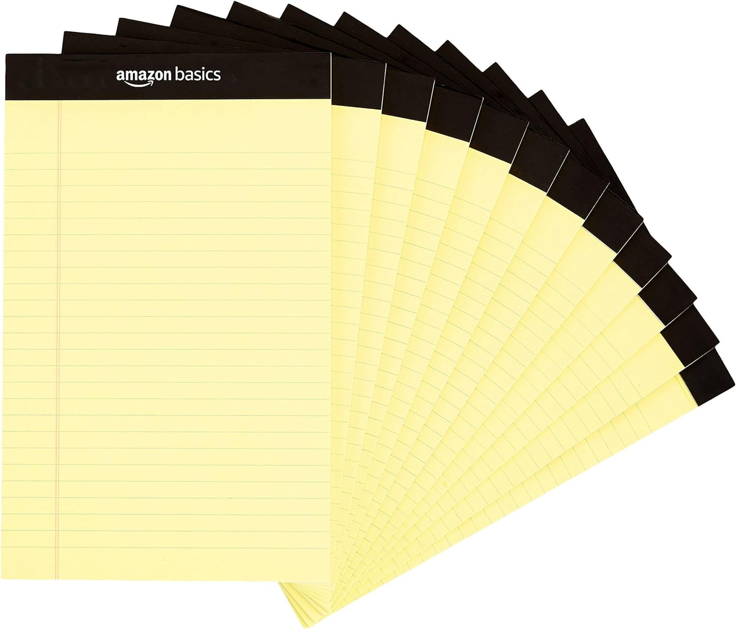 Wide Ruled Lined Writing Note Pads, 8.5 Inch X 11.75 Inch, White, 12 Count (12 Pack of 50)