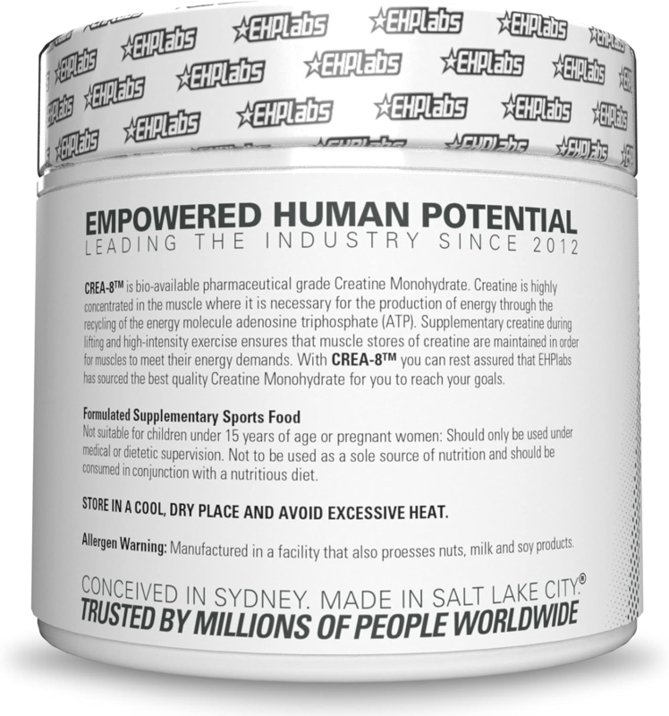 CREA-8 Micronized Creatine Monohydrate Powder - Creatine Powder for Muscle Growt