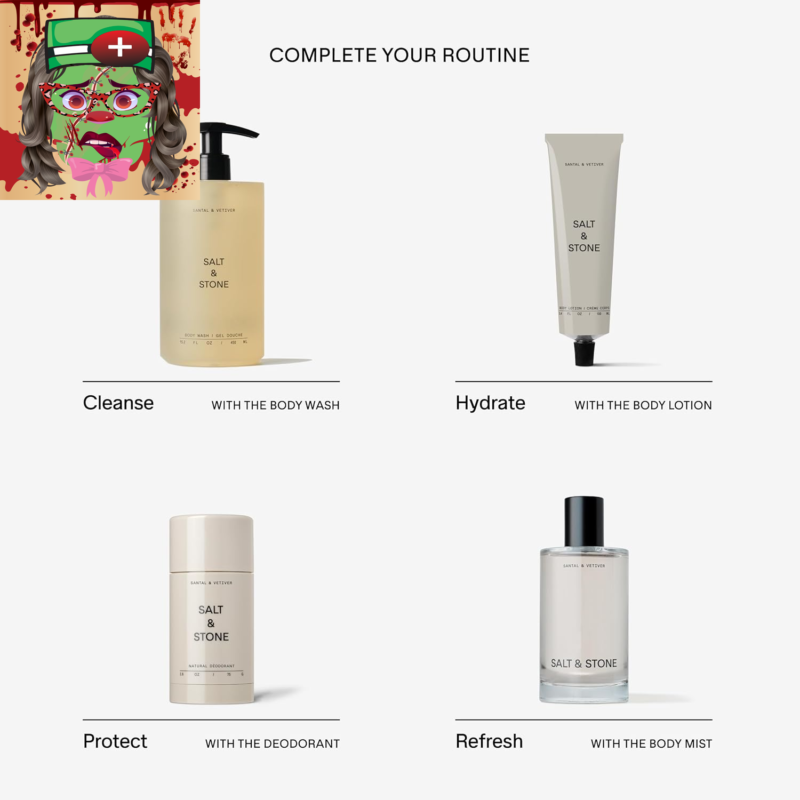 Salt & Stone Body Mist + Natural Deodorant Bundle | Santal & Vetiver