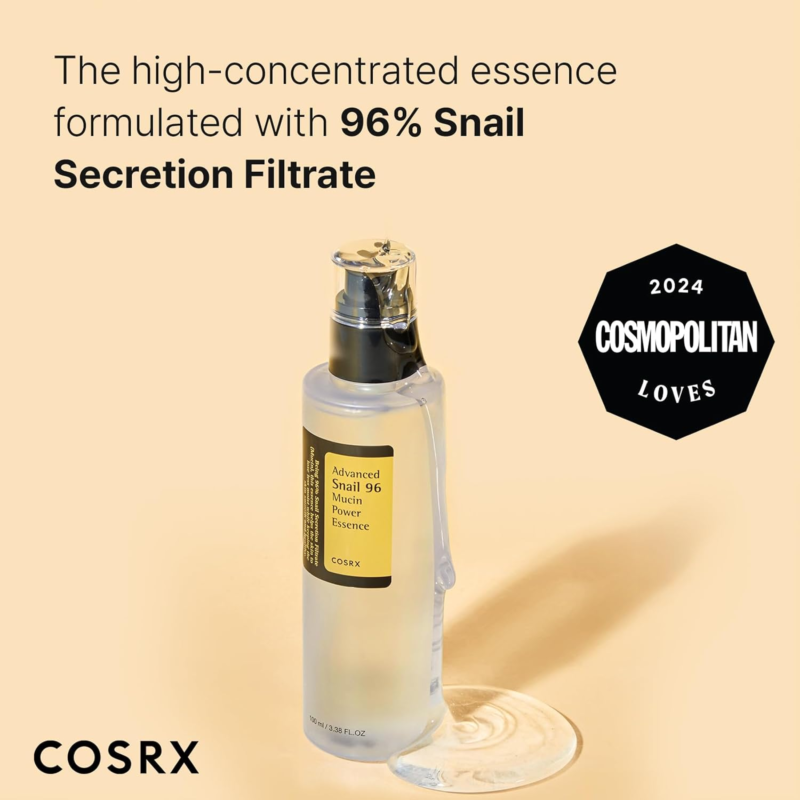 Snail Mucin 96% Power Repairing Essence 3.38 Fl.Oz 100Ml, Hydrating Serum for Fa