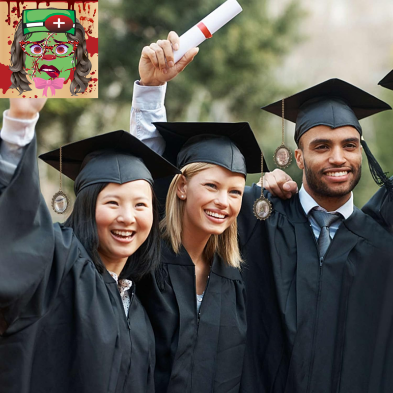 4 Pcs Graduation Cap Photo Charm Personalized Graduation Cap Decorations Memoria