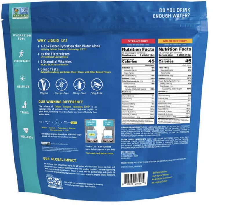 Hydration Multiplier, 30 Individual Serving Stick Packs in Resealable Pouch Flav