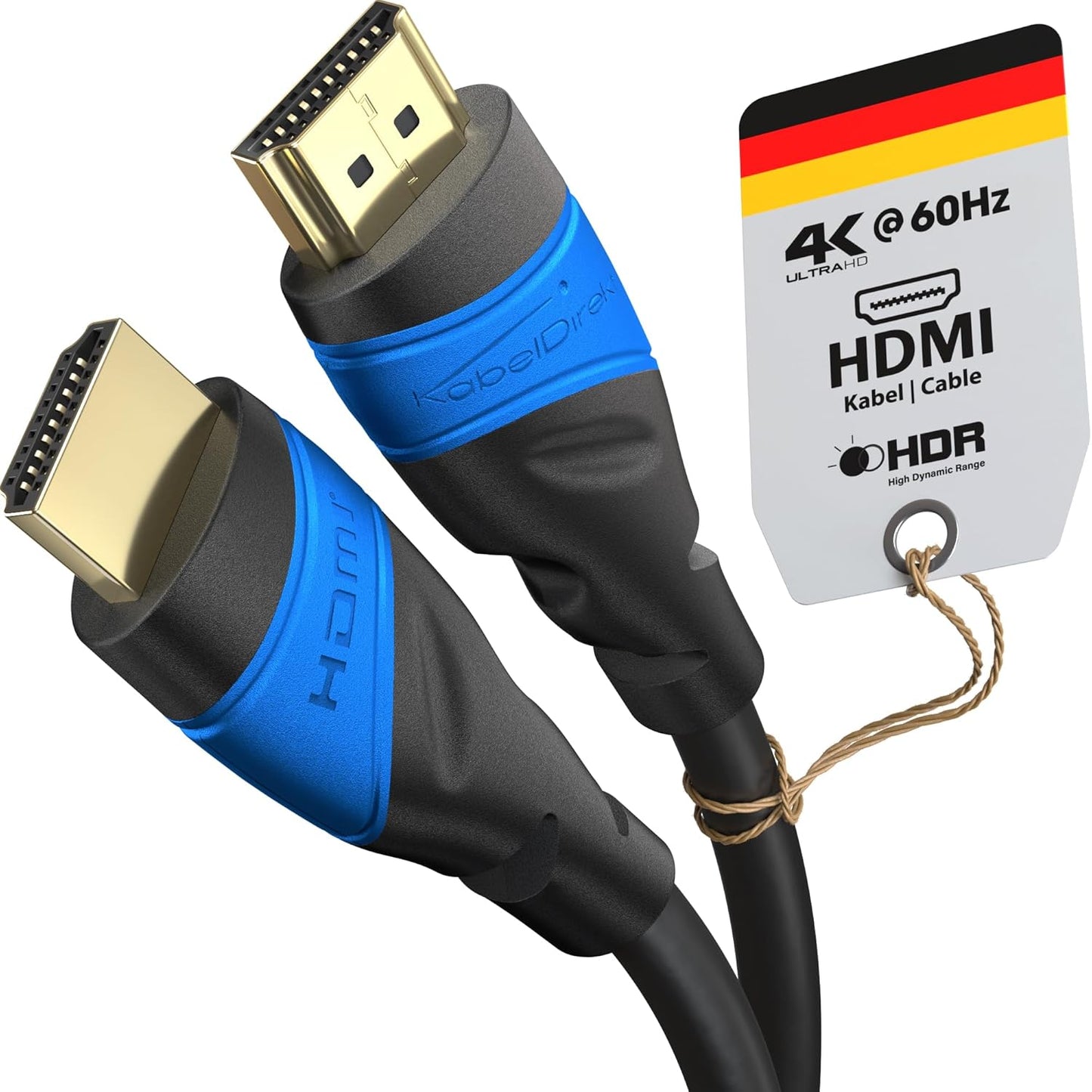 4K HDMI Cable – 50Ft & Longer HDMI Cables (20Ft–75Ft) – German-Engineered HDMI Cord – Supports 4K@60Hz, UHD, HDR, ARC, Ethernet – HDMI Cable for HDTV, PC, PS5, Xbox, Switch