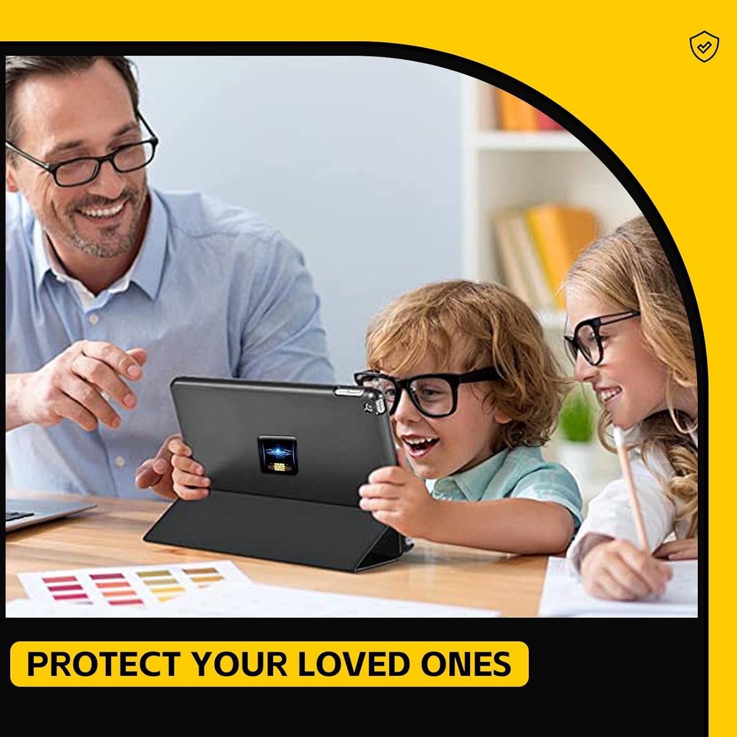 6 Pcs Phone Protection Stickers Neutralizers for Smart Phones/Tablets/Laptops/Computer/Wifi/Priner/Tv Electronic Devices Blockers Black