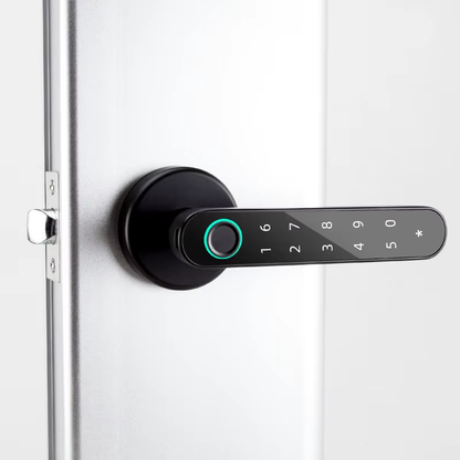 Tuya Smartlife APP Smart Fingerprint Password RFID Card Lock Dead Bolt with Key for Indoor Wooden Metal Door