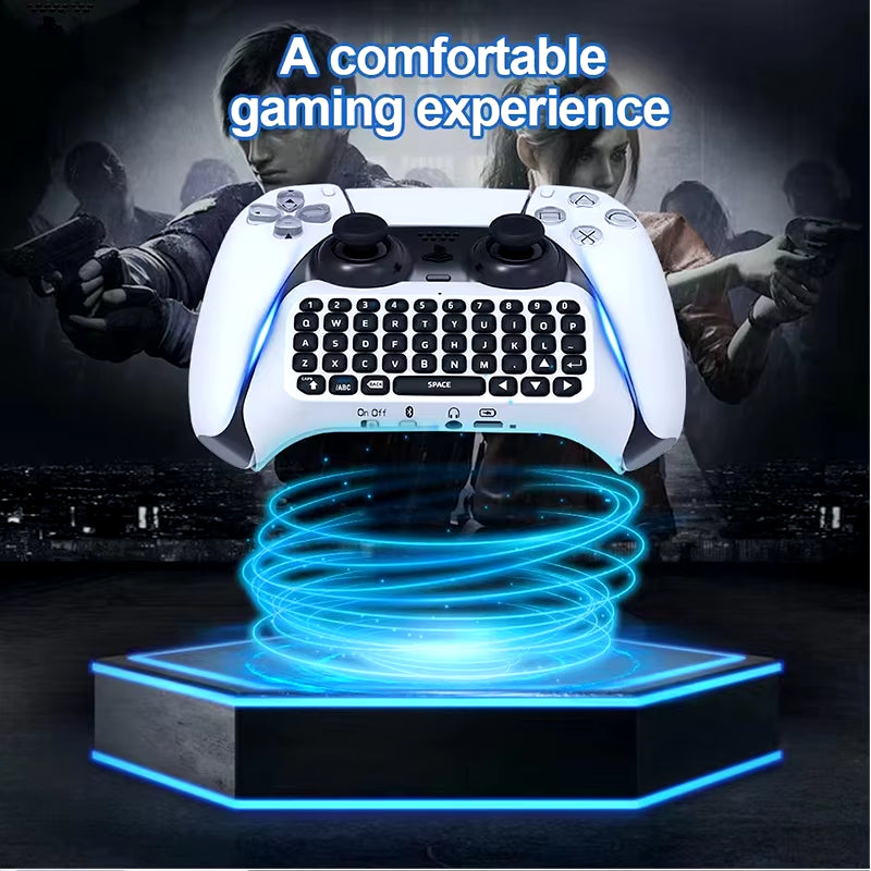 Wireless Keyboard for PS5 Controller Handle Bluetooth External Keyboard for Playstation5 Chatpad Bluetooth Keyboard