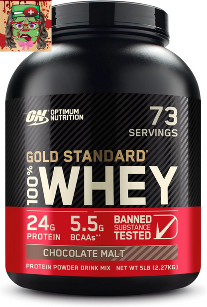 Optimum Nutrition Gold Standard 100% Whey Protein Powder, Chocolate Malt, 5 Poun