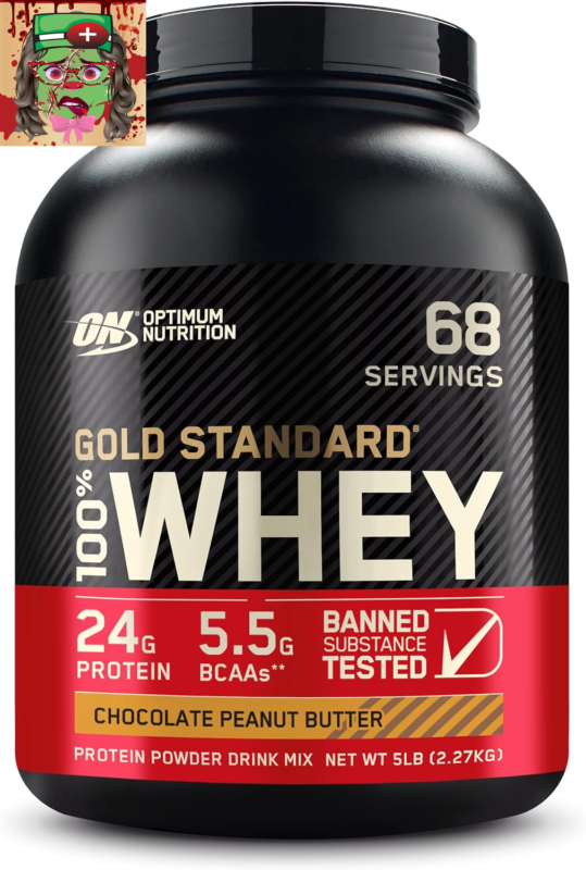 Optimum Nutrition Gold Standard Whey Protein, Chocolate Peanut Butter, 5 lb