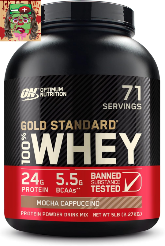 Optimum Nutrition Gold Standard 100% Whey Protein Powder, Mocha Cappuccino, 5 Po