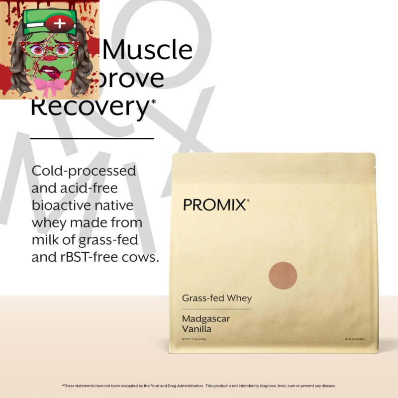 Promix Grass-Fed Whey Protein Powder, Chocolate Peanut Butter, 5Lb, Gluten-Free