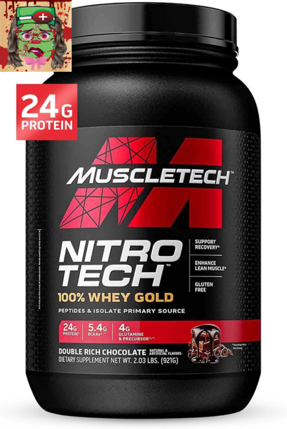 Muscletech Whey Protein Powder (Vanilla Cream, 10 Pound) - Nitro-Tech Muscle Bui