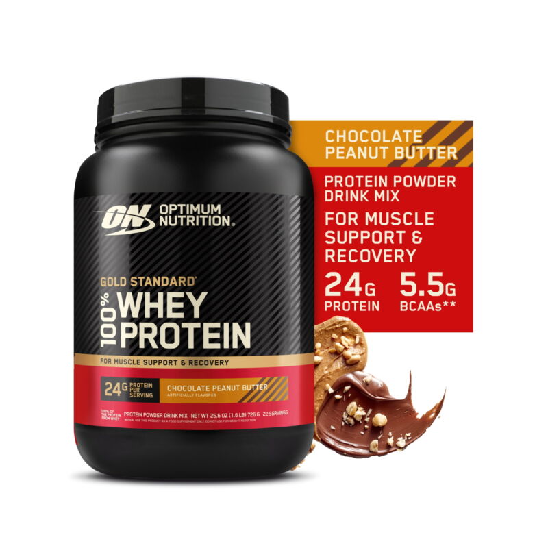 , Gold Standard 100% Whey Protein Powder, Chocolate Peanut Butter 1.5Lb Tub