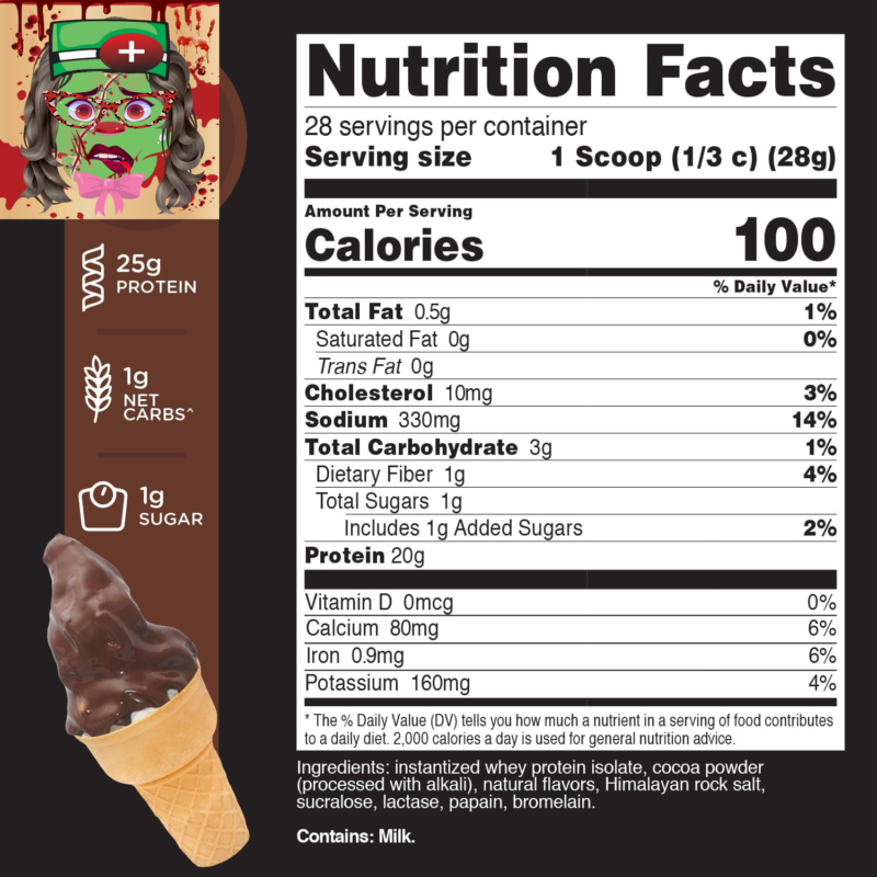 Whey Protein Isolate (WPI) Chocolate Dipped Cone Flavored 28 Servings - Performa