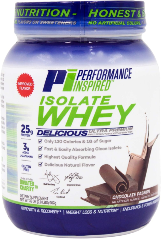 Performance Inspired Nutrition Isolate Whey Protein Powder - All Natural - 25G -