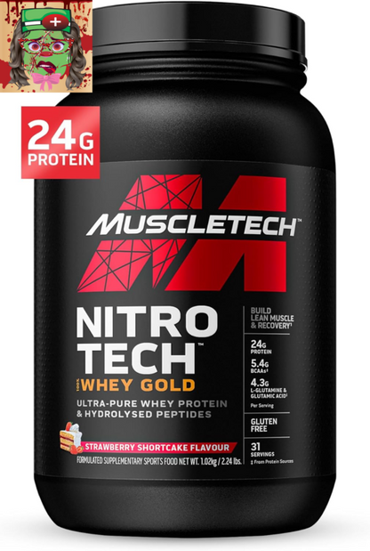 Muscletech Whey Protein Powder (Vanilla Cream, 10 Pound) - Nitro-Tech Muscle Bui