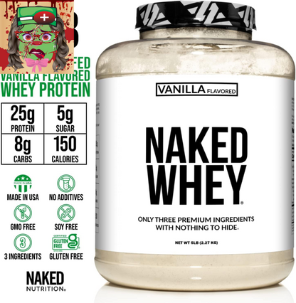 Naked Whey Protein Powder, Chocolate, 60 Servings, Non-GMO, Gluten & Soy Free