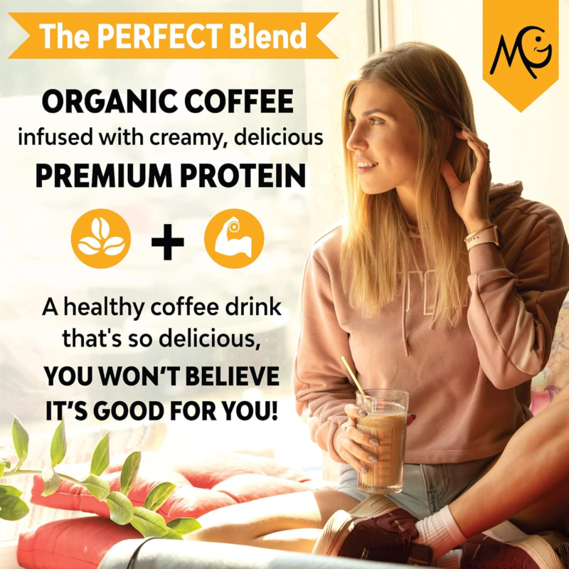 Marigold High Protein Coffee - Iced Vanilla Latte, 20G Grass-Fed Whey Protein Is