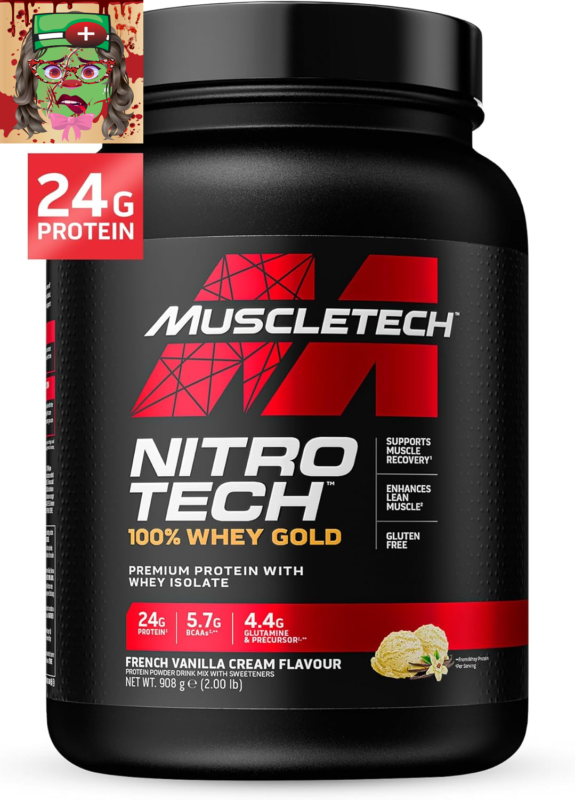 Muscletech Whey Protein Powder (Vanilla Cream, 10 Pound) - Nitro-Tech Muscle Bui