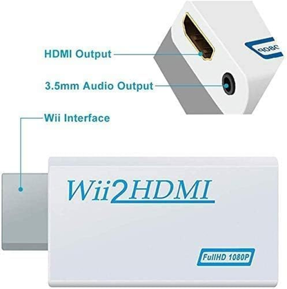 Wii to HDMI Adapter, WII to Hdmi Converter, Connect Wii Console to HDMI Display