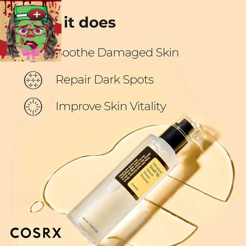 Snail Mucin 96% Power Repairing Essence 3.38 Fl.Oz 100Ml, Hydrating Serum for Fa