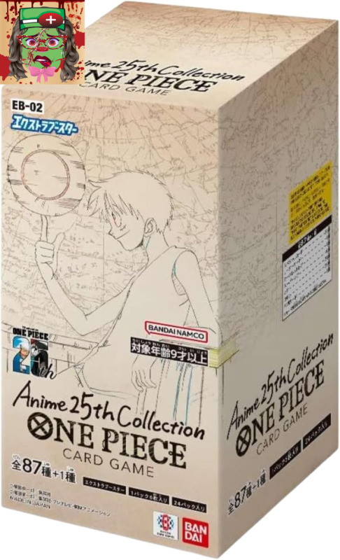 Extra Booster Box Anime 25Th Collection One Piece Factory Sealed Japanese: 24 Bo