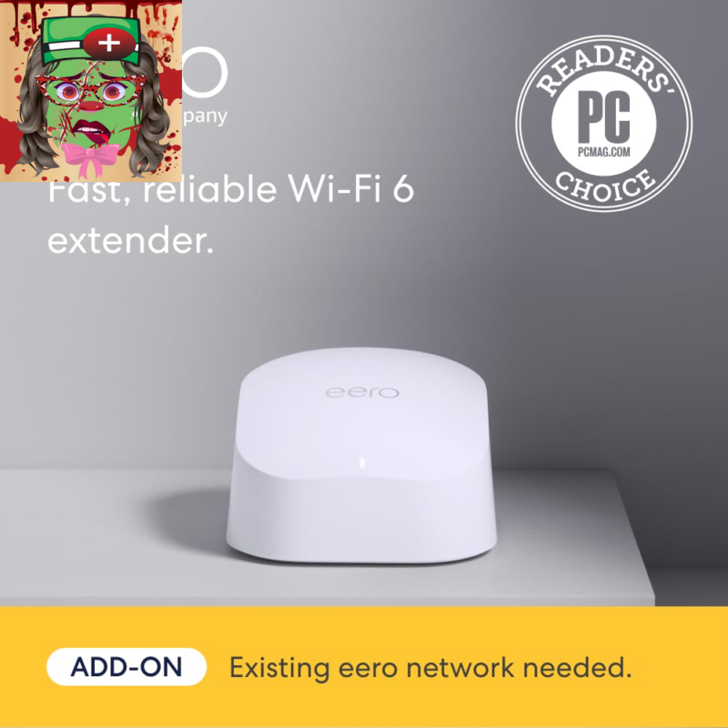 Amazon  6 Mesh Wifi Extender - Add up to 1,500 Sq. Ft. of Wi-Fi 6 Coverage to Yo