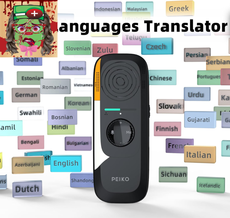 Language Translator Device,Two-Way Real-Time AI Voice Instant Translator,Mini Te