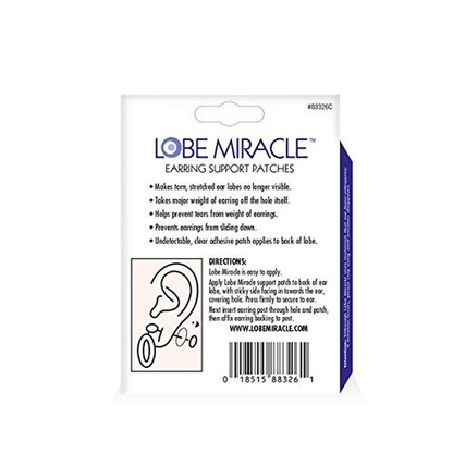 - Clear Earring Support Patches - Earring Backs for Droopy Ears - Ear Care Produ