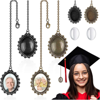 4 Pcs Graduation Cap Photo Charm Personalized Graduation Cap Decorations Memoria