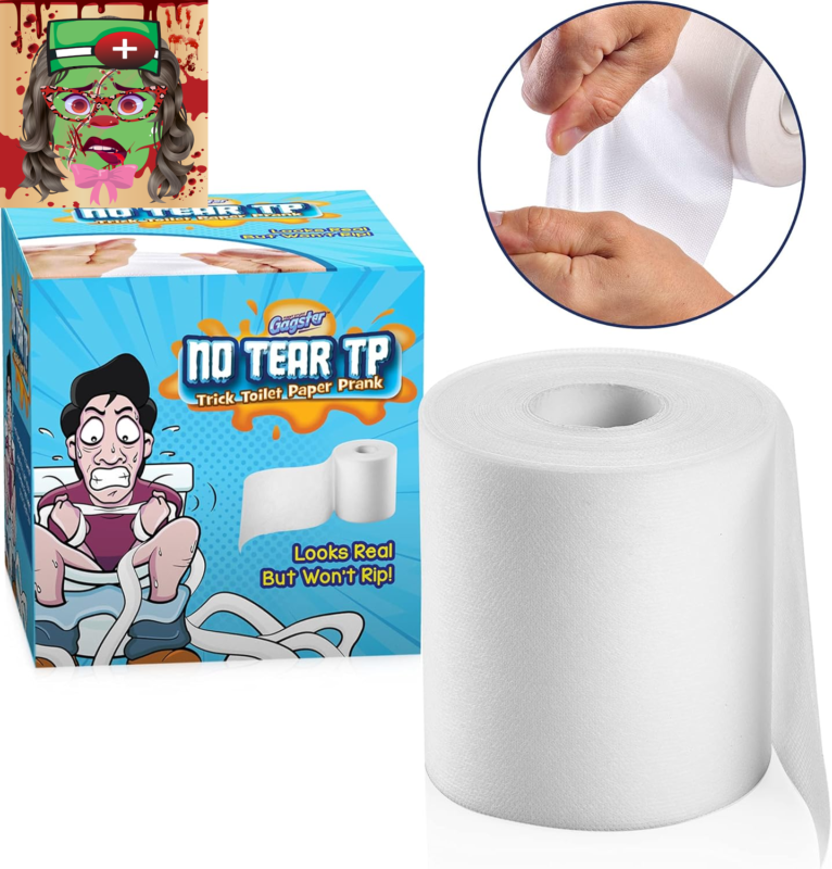 No Tear Toilet Paper - Prank Gift,Toilet Paper Rolls, Looks like Real Toilet Pap