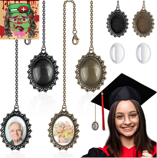 4 Pcs Graduation Cap Photo Charm Personalized Graduation Cap Decorations Memoria