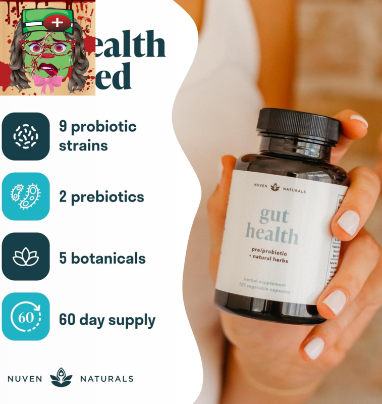 All-In-One Gut Health W/Probiotics, Prebiotics, Digestion-Supporting Herbs, and