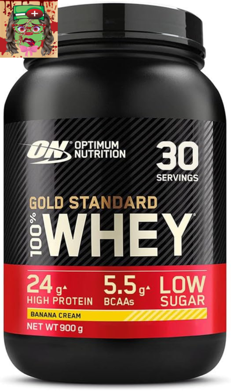 Optimum Nutrition Gold Standard Whey Protein Powder, Banana Cream, 2 lb