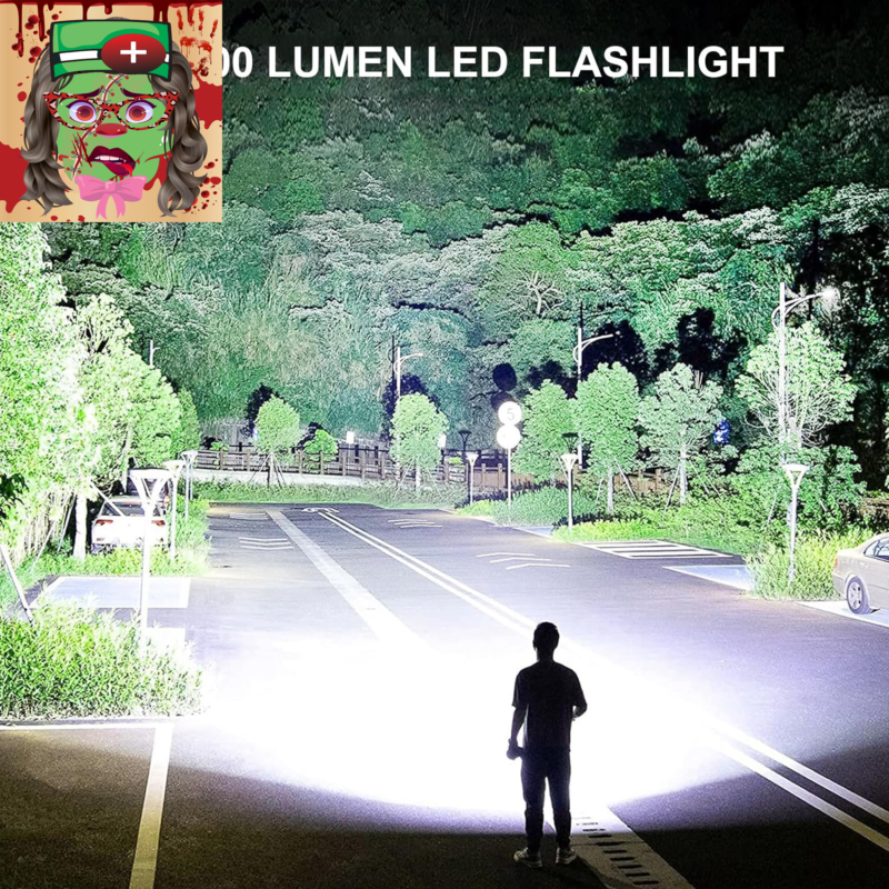 Rechargeable LED Flashlights High Lumens, 990000 Lumens Super Bright Flashlight