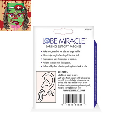 - Clear Earring Support Patches - Earring Backs for Droopy Ears - Ear Care Produ