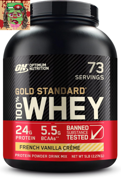 Optimum Nutrition Gold Standard Whey Protein, French Vanilla Crème, 5 lb