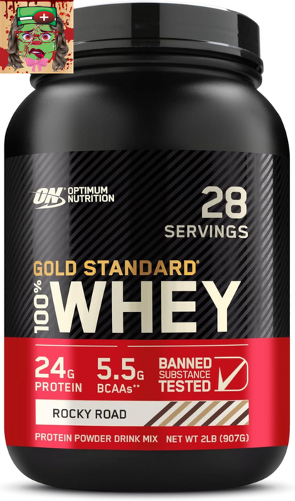 Optimum Nutrition Gold Standard Whey Protein Powder, Rocky Road, 2 lb