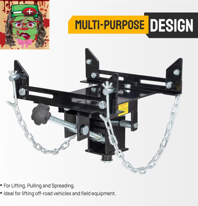 Transmission Jack Adapter for Cars, Trucks, and Other Vehicles, 1100 Lbs/0.5 T L