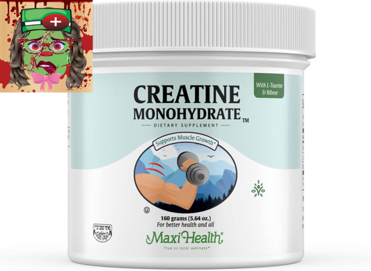 Maxi-Health Creatine Powder with L-Taurine & Ribose for Muscle Growth