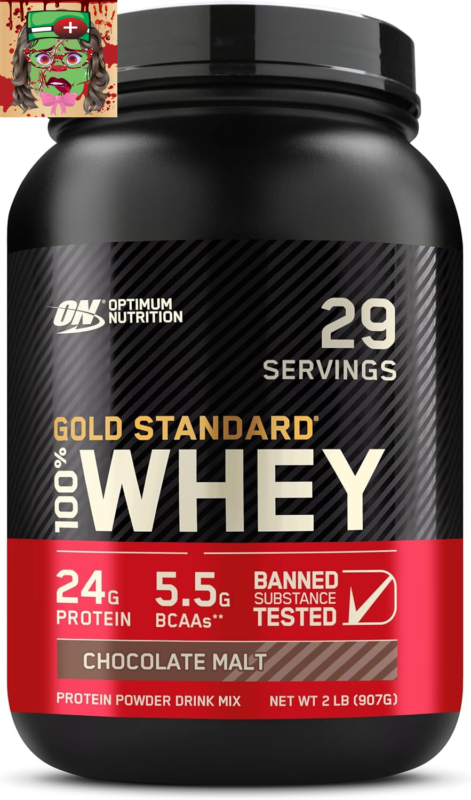 Optimum Nutrition Gold Standard Whey Protein, Chocolate Malt, 2 lb