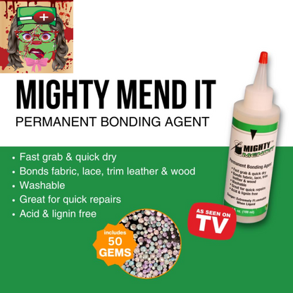 ™, Permanent Fabric Adhesive, Flexible Stretchable Washable, Clear, 4 Oz, plus M