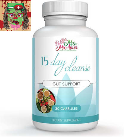 15 Day Cleanse - Gut and Colon Support - Advanced Gut Cleanse Detox for Women &