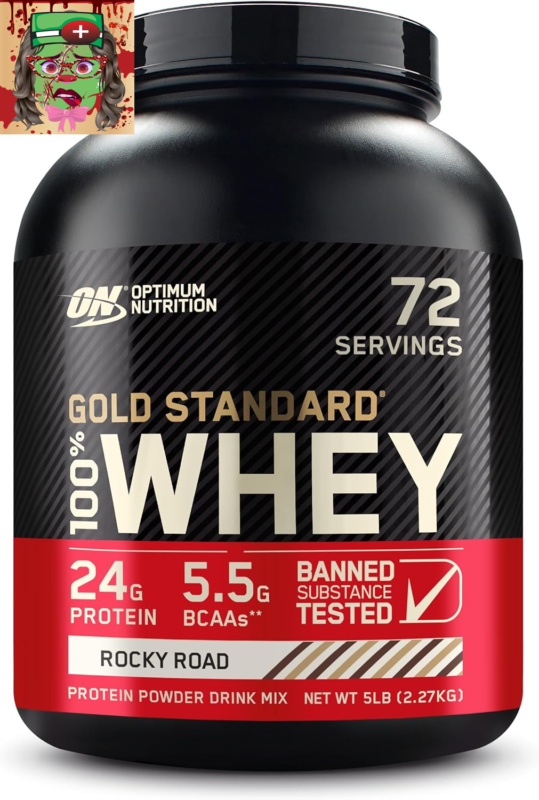 Optimum Nutrition Gold Standard Whey Protein, Rocky Road, 5 lb