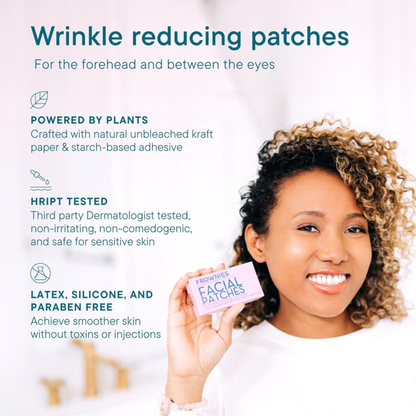 Forehead and between the Eyes Facial Patches - Hypoallergenic Patches to Smooth