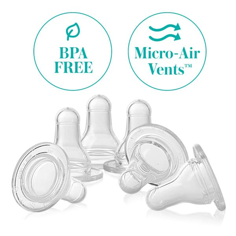 Classic Bpa-Free Silicone Medium Flow Nipples - 3 Months+, Clear 6 Count (Pack o