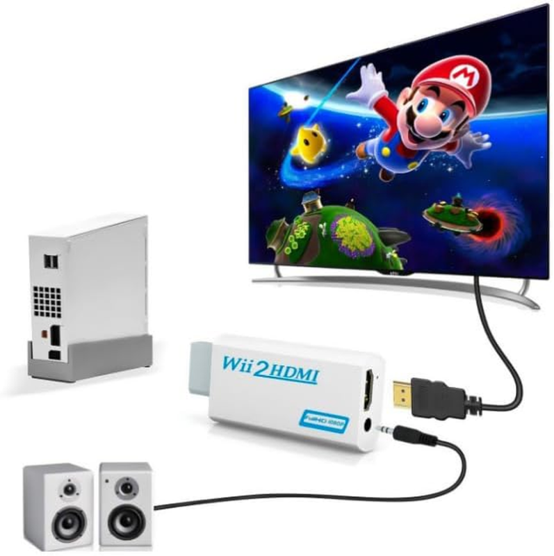 Wii to HDMI Adapter, WII to Hdmi Converter, Connect Wii Console to HDMI Display