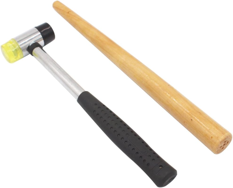 Jewelers Rubber Hammer Mallet with Wood Ring Mandrel Sizer Sizing Adjuster Ring