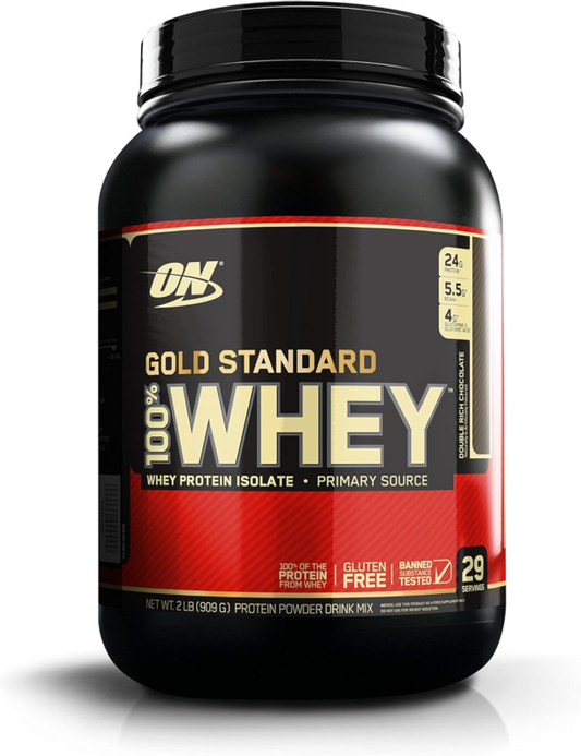 Optimum Nutrition Gold Standard 100% Whey Protein Powder, Double Rich Chocolate,