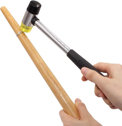 Jewelers Rubber Hammer Mallet with Wood Ring Mandrel Sizer Sizing Adjuster Ring