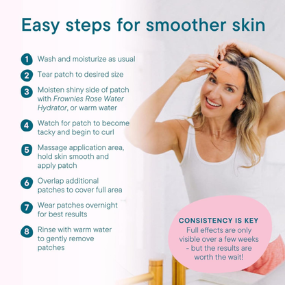 Forehead and between the Eyes Facial Patches - Hypoallergenic Patches to Smooth